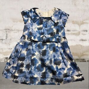 Florence Fancy Elegant Blue and White Girls Dress Size 4